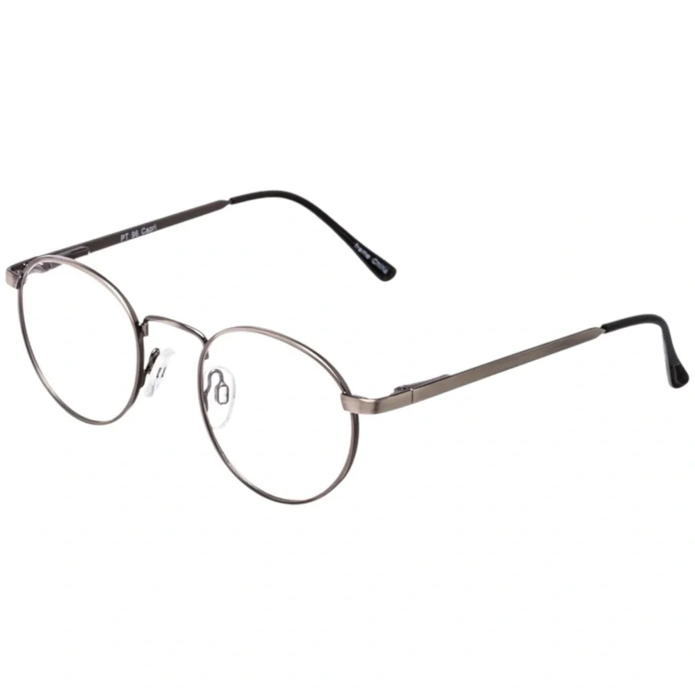Capri PT96 Round Eyeglasses | Gunmetal | Unisex | Metal Frame | Brand New